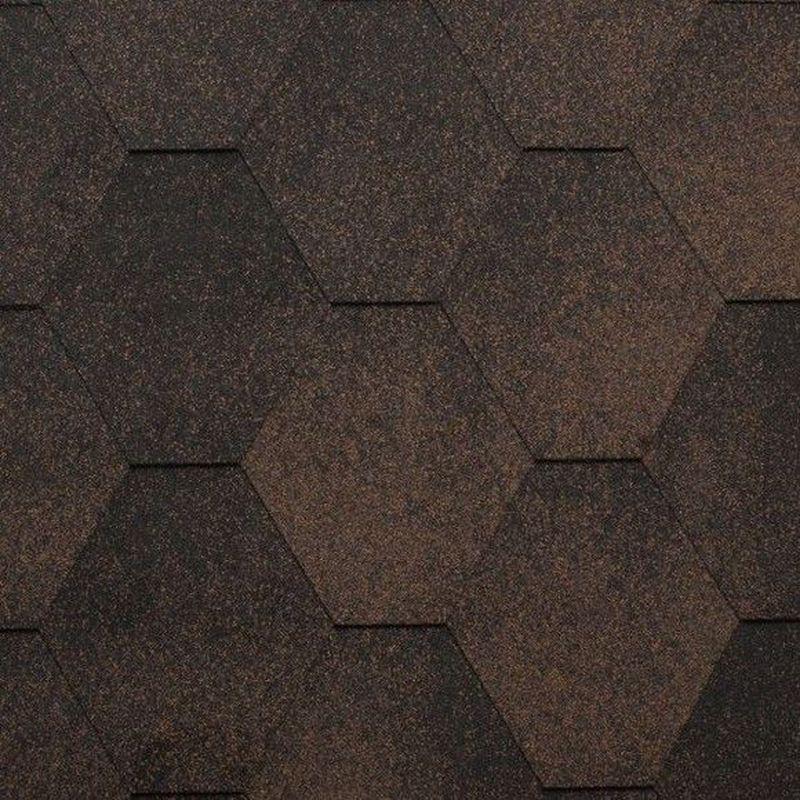 Гибкая битумная черепица Katepal Jazzy (Джази), коричневый